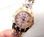 Clone Rolex Datejust Masterpiece 3-Tone Pink MOP Lady's Watch